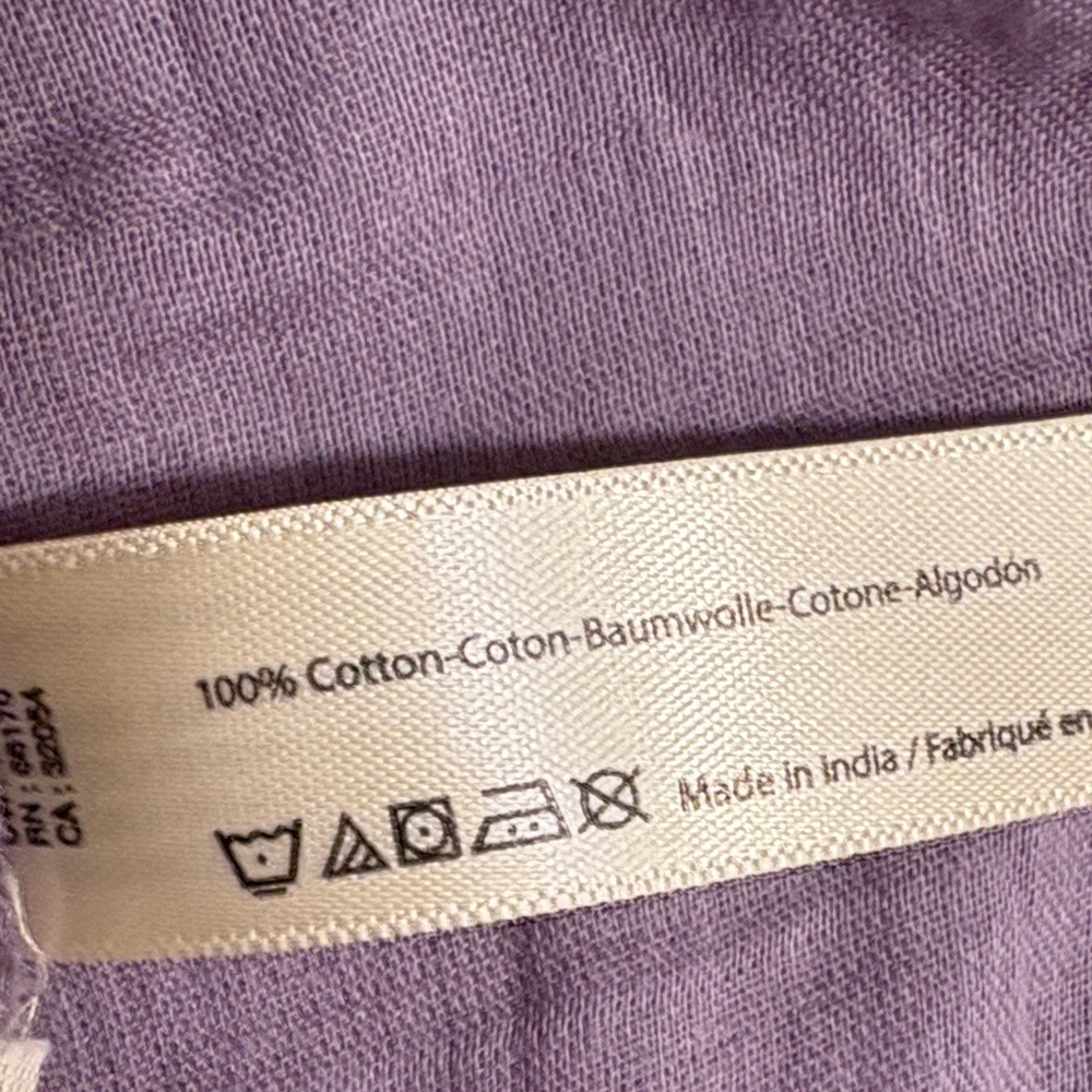 Free People Purple Ruffled Button-Up Tuxedo Blouse - Picture 9 of 11